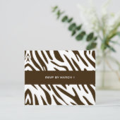 311-Luxueus witte chocolade Zebra RSVP Kaartje (Staand voorkant)