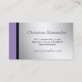 311-Luxueuze schoenen Paars Visitekaartje (Achterkant)