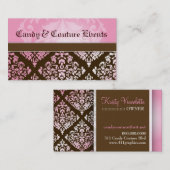 311 Luxurieus Vincelette Damask 2 Roze Brown Visitekaartje (Voorkant / Achterkant)