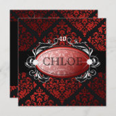 311-Luxurious Red Licorice Damask 40 Kaart (Voorkant / Achterkant)