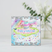 311 Magisch Snoep Wonderland Silver Trim Kaart (Staand voorkant)