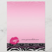 311 Makeup Flyer Hair Salon Zebra Lips Lace Pink (Achterkant)