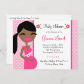 311 Mama Wordt Afrikaans-Amerikaans Roze Uitnodiging Briefkaart (Voorkant / Achterkant)