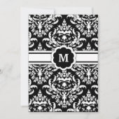 311-Marissa Monogram Damask Black Kaart (Voorkant)