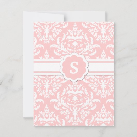 311-Marissa Monogram Damask Hartelijk dank voor uw Bedankkaart (Voorkant)