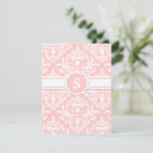 311-Marissa Monogram Damask Hartelijk dank voor uw Bedankkaart (Staand voorkant)