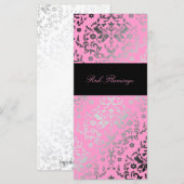 311 Menu Dazzling Damask Pink Flamingo (Voorkant / Achterkant)