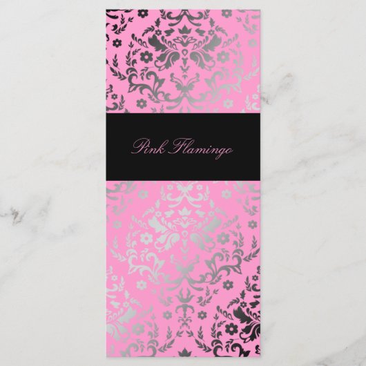 311 Menu Dazzling Damask Pink Flamingo (Voorkant)