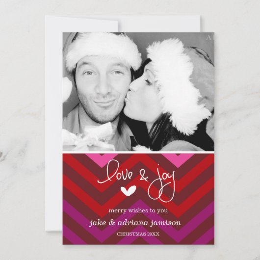 311 Merry Chevron Holiday-fotokaart Feestdagenkaart (Voorkant)