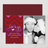 311 Merry Chevron Holiday-fotokaart Feestdagenkaart (Voorkant / Achterkant)