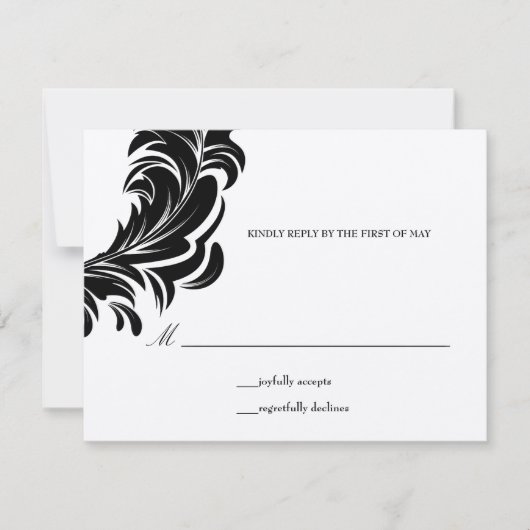 311-metaal | Lavishly Lainey Black RSVP Kaartje (Voorkant)