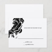311-metaal | Lavishly Lainey Black RSVP Kaartje (Voorkant / Achterkant)