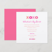 311-Metallic XOXO harten in een rij Kaart (Voorkant / Achterkant)