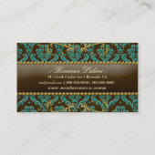 311-Mint Macaroon Damask Visitekaartje (Achterkant)
