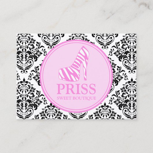 311 Miss Priss Zebra Heel Visitekaartje (Voorkant)