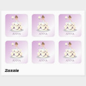 311 "Miss Wright" Brunette | Sticker van aubergine (Vel)