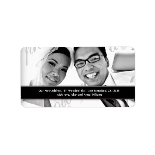 311  mod Pas getrouwd adreslabel Etiket (Voorkant)