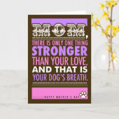 311 Moederdag Kaart van de adem van de hond (Gele Bloem)