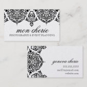 311 Mon Cherie Damask Black Visitekaartje (Voorkant / Achterkant)