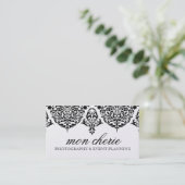 311 Mon Cherie Damask Black Visitekaartje (Staand voorkant)