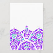 311 Mon Cherie Damask Plum Aqua Menu (Achterkant)