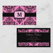 311 Monogram Icking op de Cake 2 Roze zoethouder Visitekaartje (Voorkant / Achterkant)