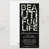 311 Mooie Life Hibiscus Typografie Kaart (Voorkant / Achterkant)