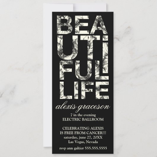 311 Mooie Life Hibiscus Typografie Kaart (Voorkant)