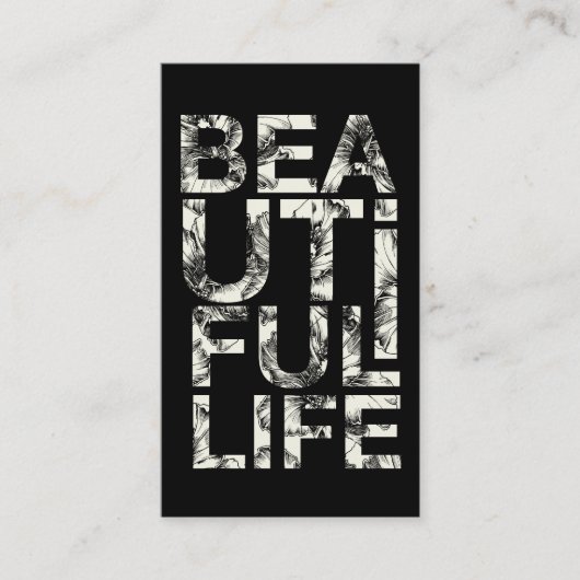 311 Mooie Life Hibiscus Typografie Visitekaartje (Voorkant)