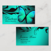 311 Mosterdvlinder Turquoise Silver Metallic Visitekaartje (Voorkant / Achterkant)
