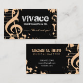 311-MUSISCHE MAESTRO - GRUNGE PEACH VISITEKAARTJE (Voorkant / Achterkant)