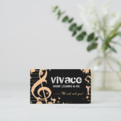 311-MUSISCHE MAESTRO - GRUNGE PEACH VISITEKAARTJE (Staand voorkant)