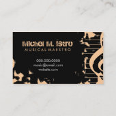 311-MUSISCHE MAESTRO - GRUNGE PEACH VISITEKAARTJE (Achterkant)