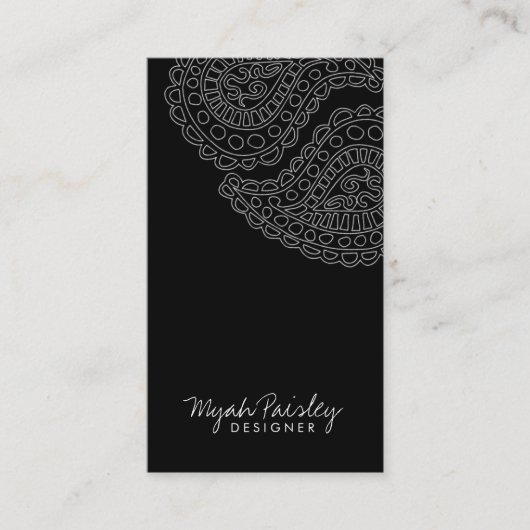 311 Myah Paisley Black Visitekaartje (Voorkant)