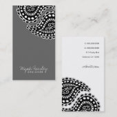 311 Myah Paisley Solid Grey Visitekaartje (Voorkant / Achterkant)