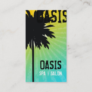 311 Oasis Palm Tree Blue Visitekaartje