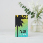 311 Oasis Palm Tree Blue Visitekaartje (Staand voorkant)