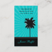 311-OASIS PALM TREE TURQUOISE VISITEKAARTJE (Achterkant)