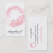 311 Oh, gewoon kus! Soft Peachy Pink Kisses Visitekaartje (Voorkant / Achterkant)