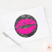 311 Oh kus het gewoon! Lace Hot Pink Ronde Sticker (Envelop)