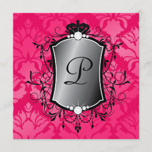 311 Ooh La La La Pink Damask Fabulous 40 Kaart
