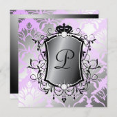 311 Ooh La La Lila Damask Fabulous 40 Kaart (Voorkant / Achterkant)