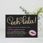 311 Ooh Lala Glitzy Kiss Sparkle Metallic Kaart (Staand voorkant)