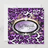 311 Opulent Gold Paars leopard metallisch papier Kaart (Voorkant)