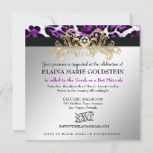 311 Opulent Gold Paars leopard metallisch papier Kaart (Achterkant)