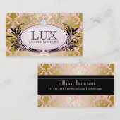 311 Opulent Gold Pink Premium Pearl Paper Visitekaartje (Voorkant / Achterkant)