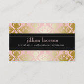311 Opulent Gold Pink Premium Pearl Paper Visitekaartje (Achterkant)