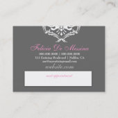 311-Opvallend roze - Benoemingskaart Afsprakenkaartje (Achterkant)