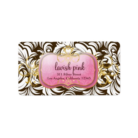 311 Overvloedig roze bruin label (Voorkant)