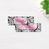 311 Overvloedig Roze Platter Zilver Hang Label BC Mini Visitekaartjes (Bureau)